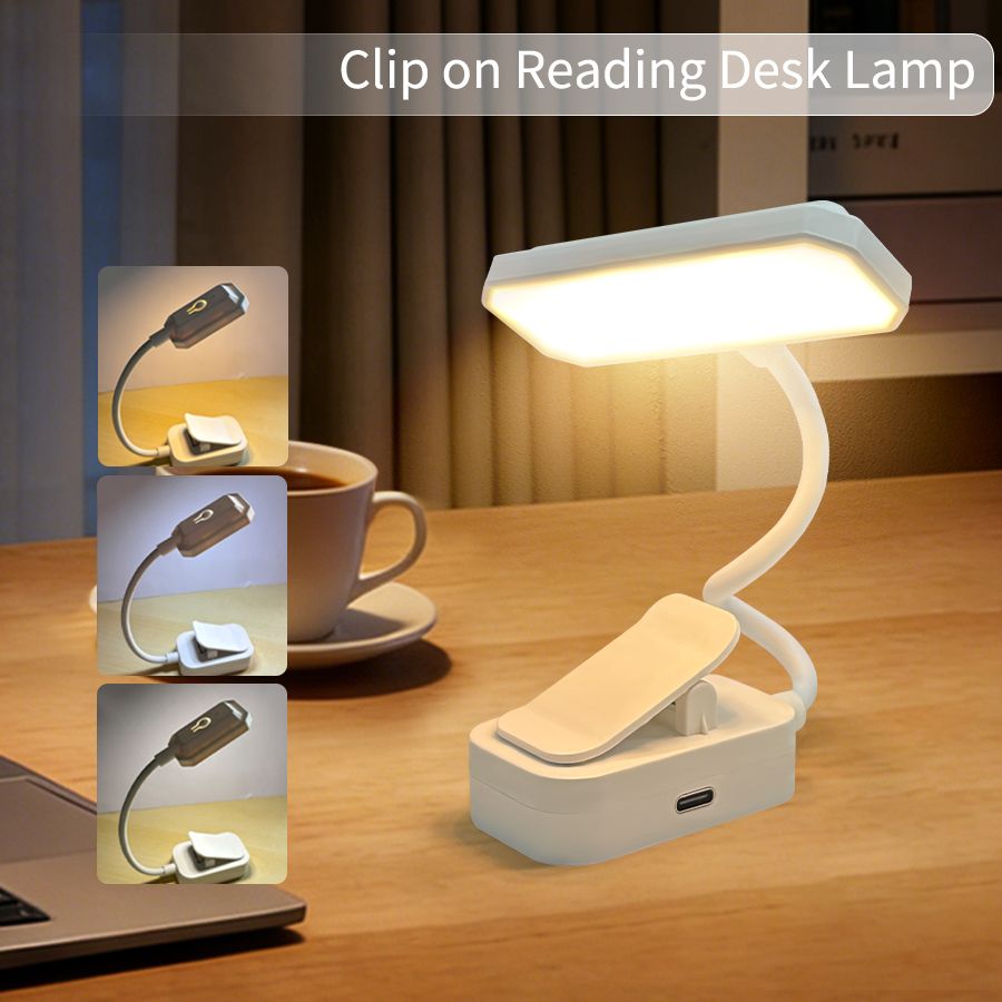 Photography Lighting Book - USB Rechargeable LED Clip-On Book Lamp
