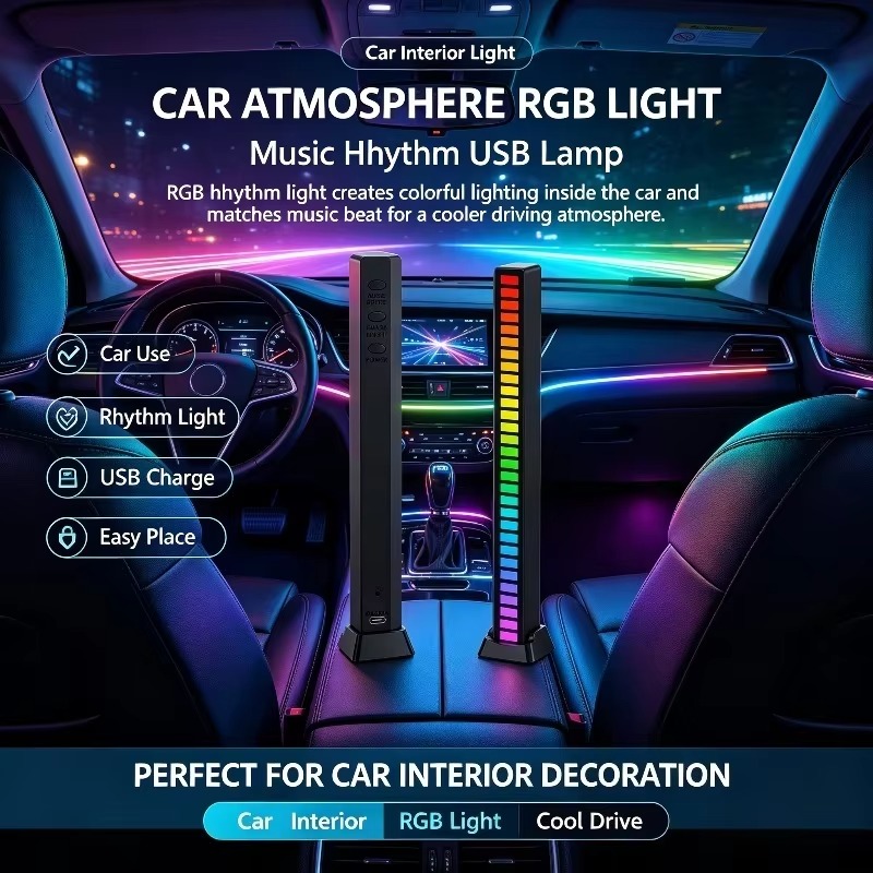 Photography Lighting Mood - Gaming Desk Light RGB Music Rhythm