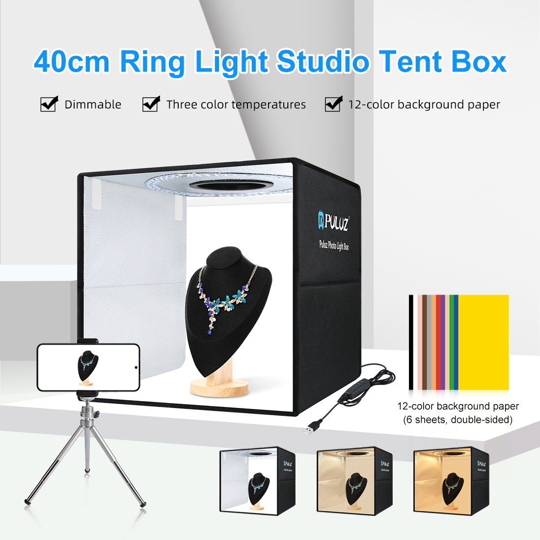 PULUZ 40cm Folding Portable Ri - огляд і ціна Photography Lighting Tent