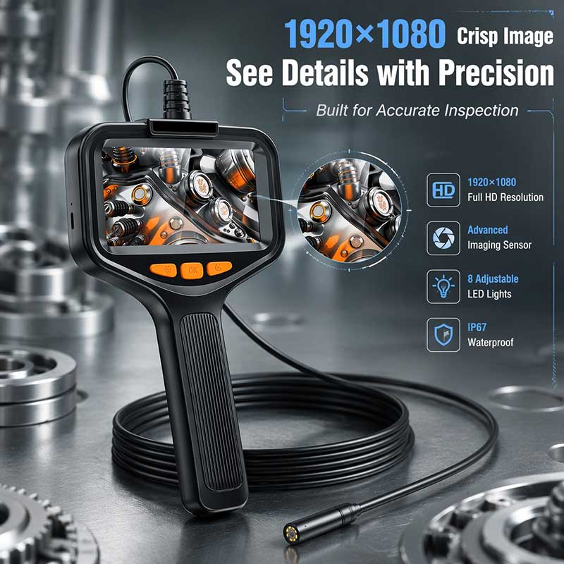 1080P HD Industrial Borescope  - огляд і ціна Macro Photography Led Lighting