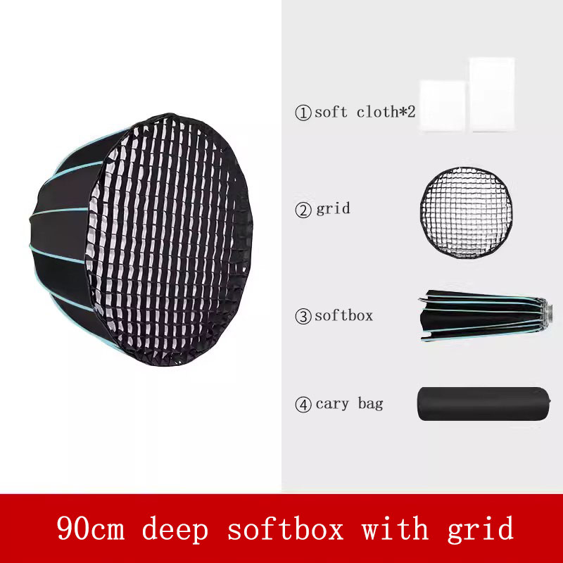 90cm Softbox with Grid 16-rib  - огляд і ціна Parabolic Umbrella Deep