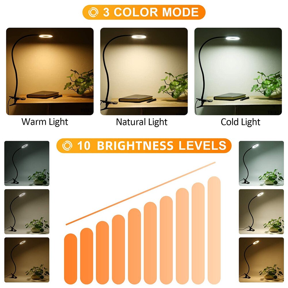 48 LEDs Desk Lamp Clip USB Boo - огляд і ціна Photography Lighting Book