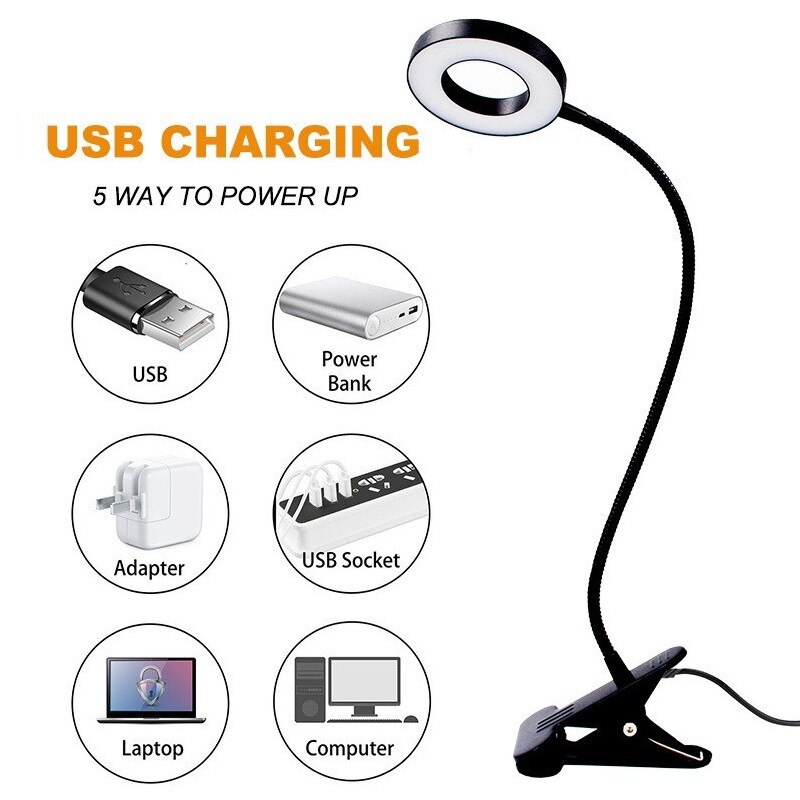 48 LEDs Desk Lamp Clip USB Boo - огляд і ціна Photography Lighting Book