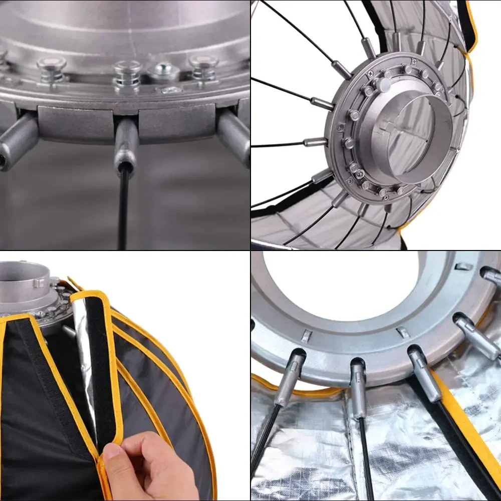 NiceFoto LED 35inch/90cm Quick - огляд і ціна Parabolic Umbrella Deep