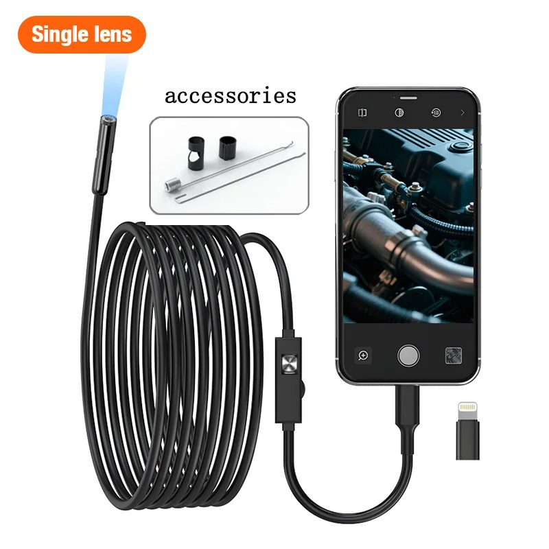 Single/Dual Lens Endoscope Cam - огляд і ціна Macro Photography Led Lighting