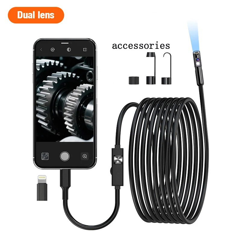Single/Dual Lens Endoscope Cam - огляд і ціна Macro Photography Led Lighting