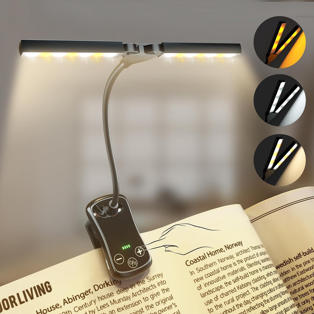 14 LED Clip on Book Light Dual - огляд і ціна Photography Lighting Book