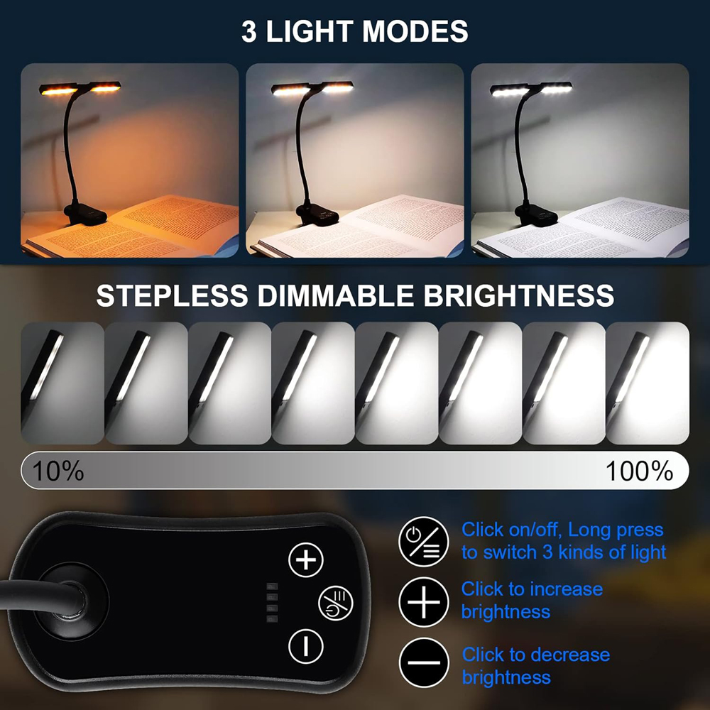 14 LED Clip on Book Light Dual - огляд і ціна Photography Lighting Book