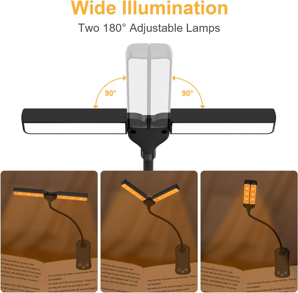 14 LED Clip on Book Light Dual - огляд і ціна Photography Lighting Book
