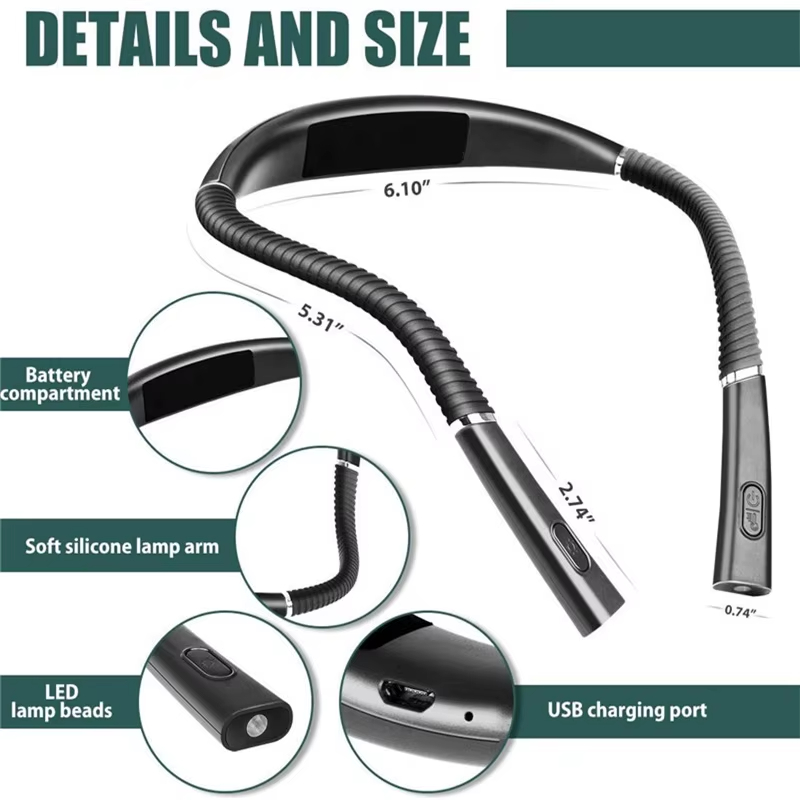 LED Reading Neck Lights USB Re - огляд і ціна Photography Lighting Book